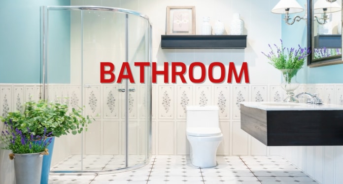 THE BATHROOM. What are the names the objects that you can find in the  bathroom. Learn it in this image. #bathr…