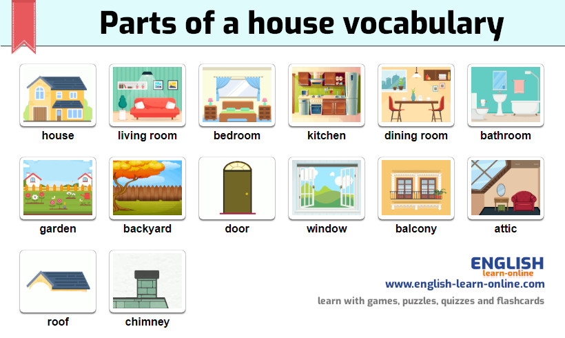 rooms in a house vocabulary