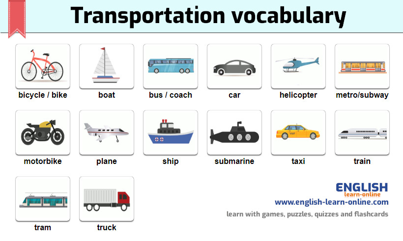 Means of transport #tapforsound #english #audiovocabulary #share 🇬🇧🇺🇸, By English Wizards