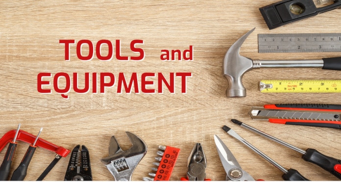 Tools and Equipment Word List 🔨 with Images